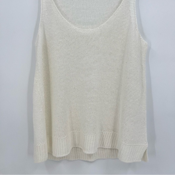 ATM Linen Rope Open-knit Tank Top In Chalk Size M - Picture 10 of 14